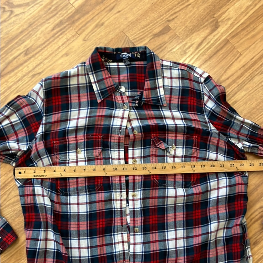 Chaps Denim Flannel Shirt Size 1X - Picture 4 of 5